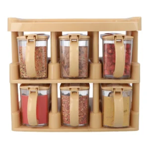 Masala Rack With 6pcs Jar Set